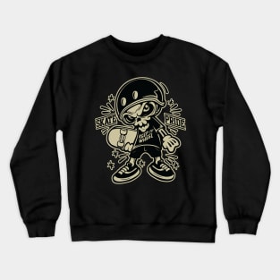 Helmeted skull skateboard graphic Crewneck Sweatshirt